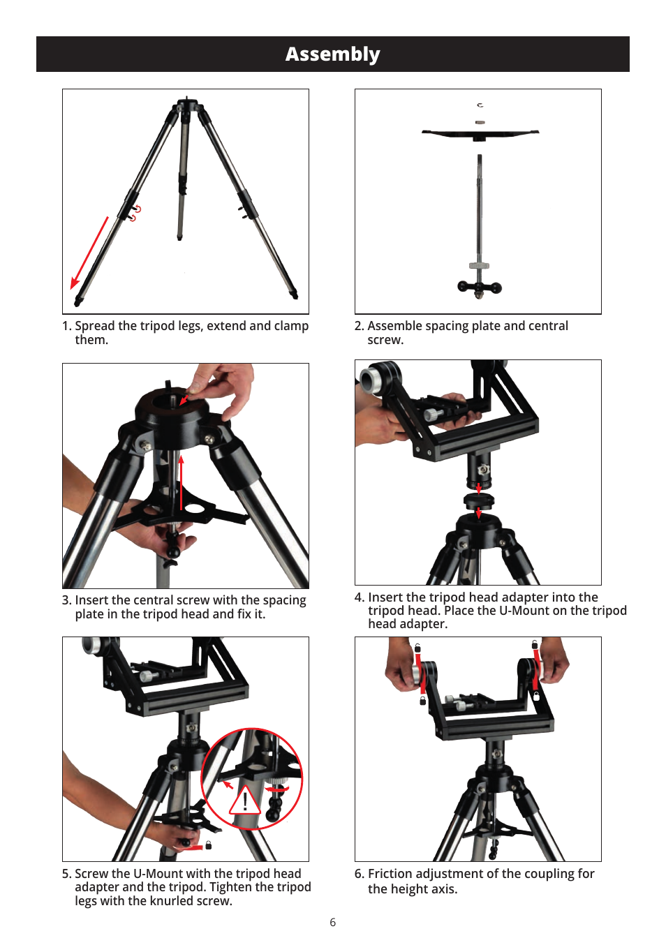 Assembly | Explore Scientific BT-70 SF Giant Binoculars User Manual | Page 6 / 12