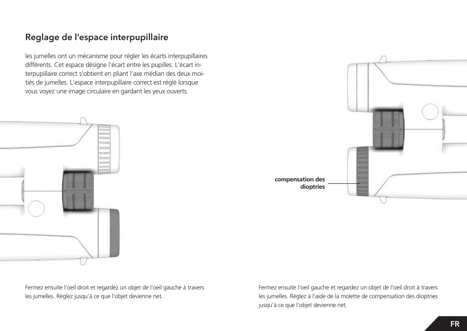 Reglage de l‘espace interpupillaire | GPO USA 8x42 Passion ED Binocular (Black) User Manual | Page 18 / 61