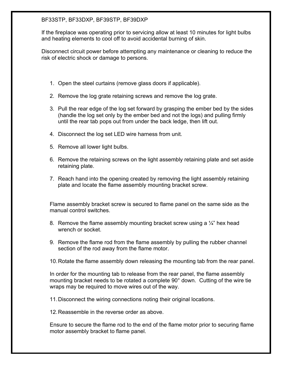Dimplex BF39STP/DXP User Manual | Page 12 / 27