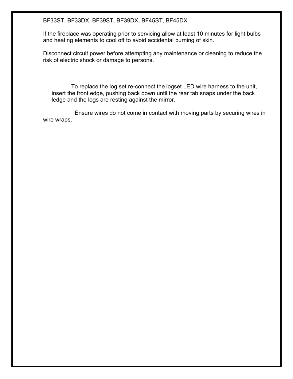 Dimplex BF39STP/DXP User Manual | Page 13 / 27