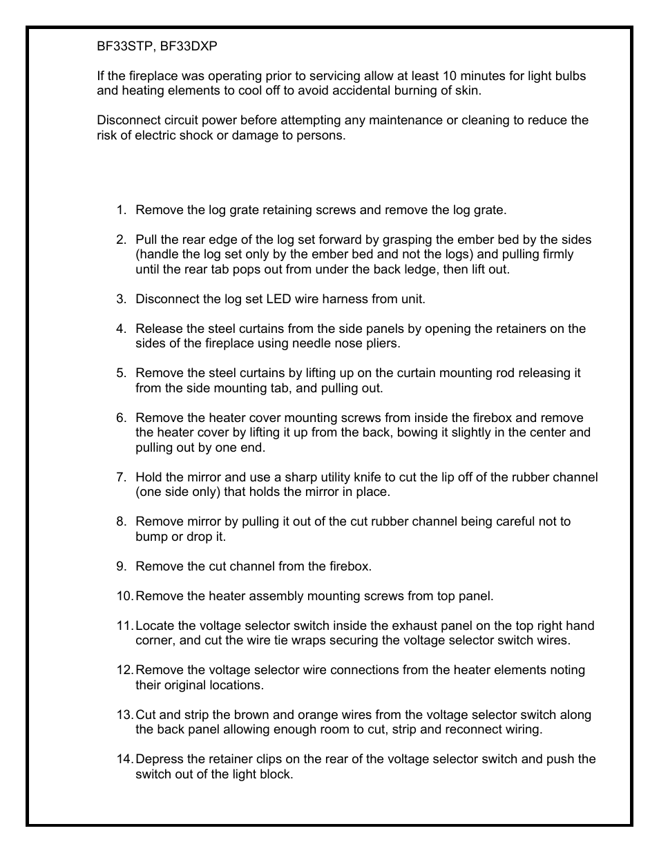 Dimplex BF39STP/DXP User Manual | Page 14 / 27