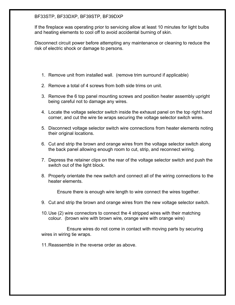 Dimplex BF39STP/DXP User Manual | Page 16 / 27