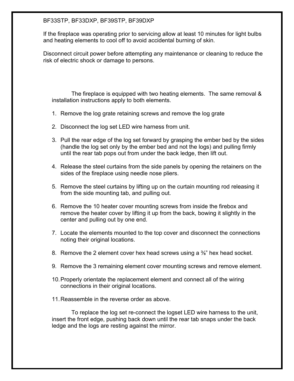 Dimplex BF39STP/DXP User Manual | Page 17 / 27