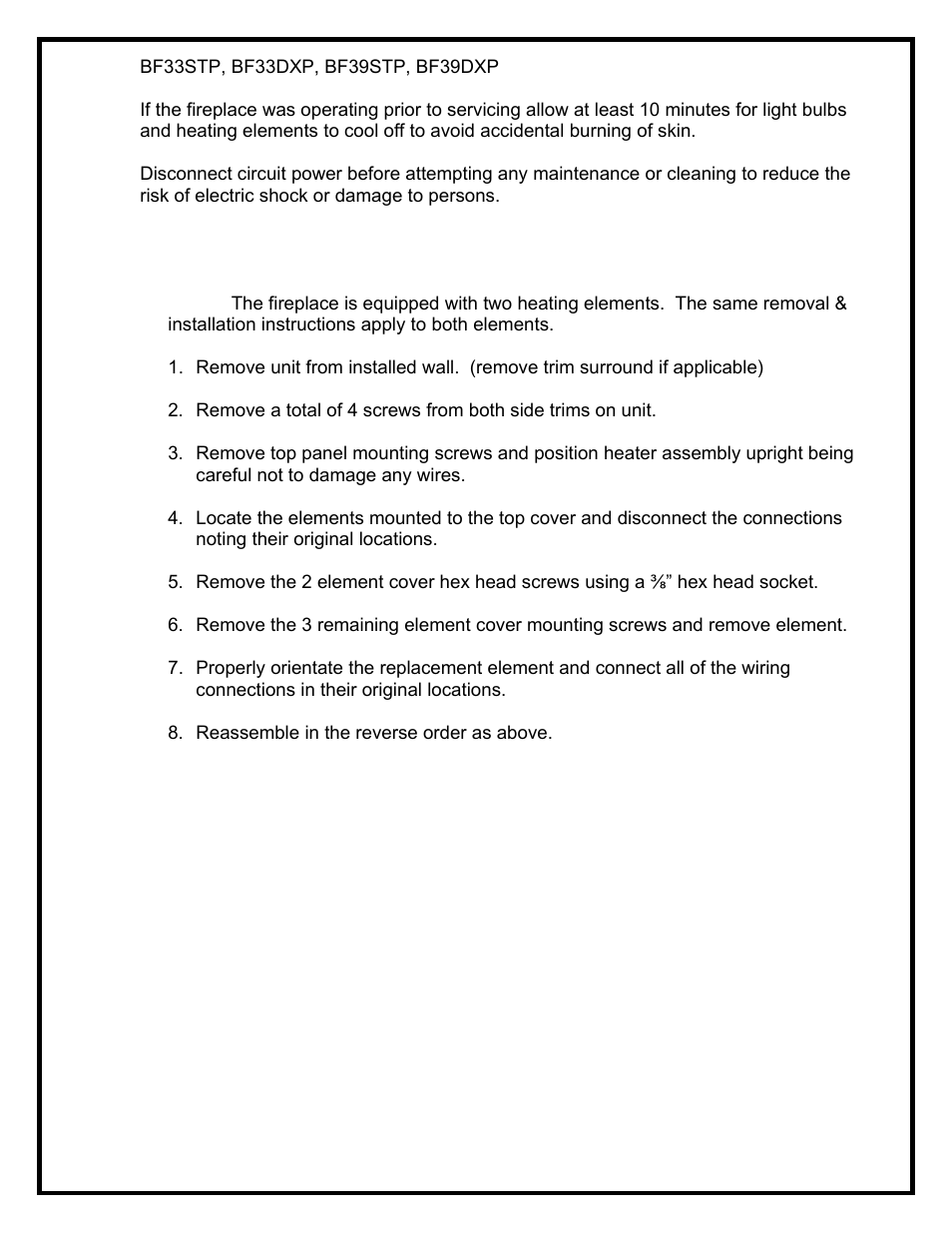 Dimplex BF39STP/DXP User Manual | Page 18 / 27