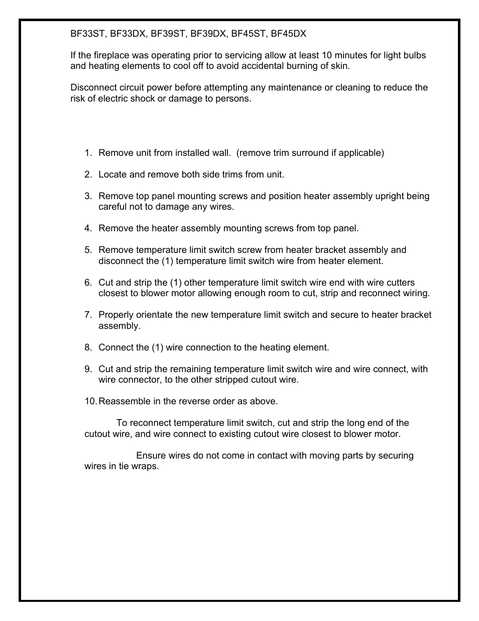 Dimplex BF39STP/DXP User Manual | Page 26 / 27