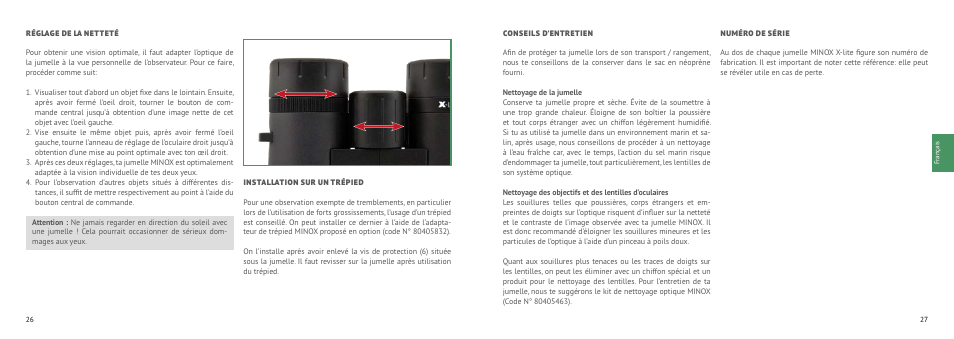 Minox 8x33 X-active Binoculars User Manual | Page 14 / 27