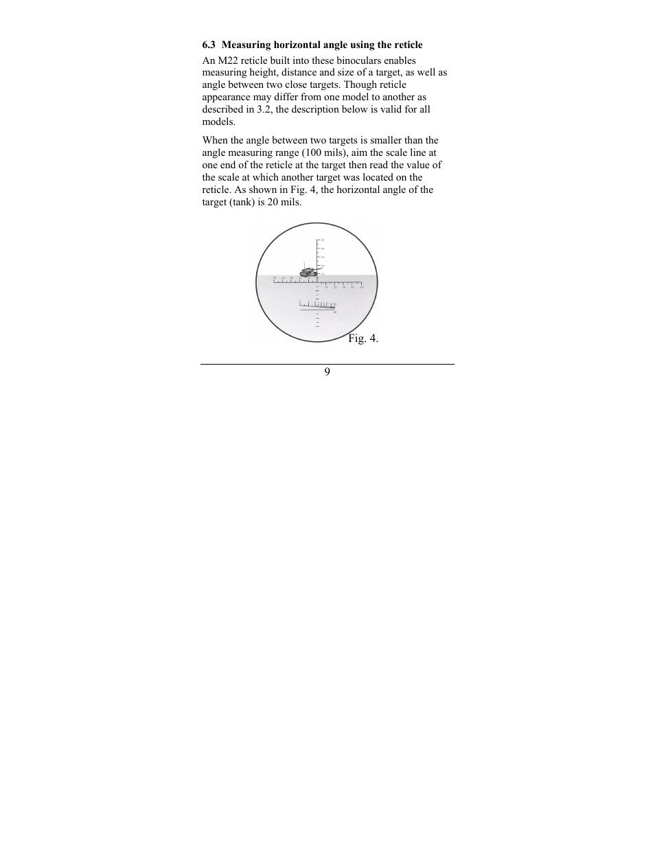 Newcon Optik 8x30 AN Military Binoculars with M22 Reticle User Manual | Page 12 / 24