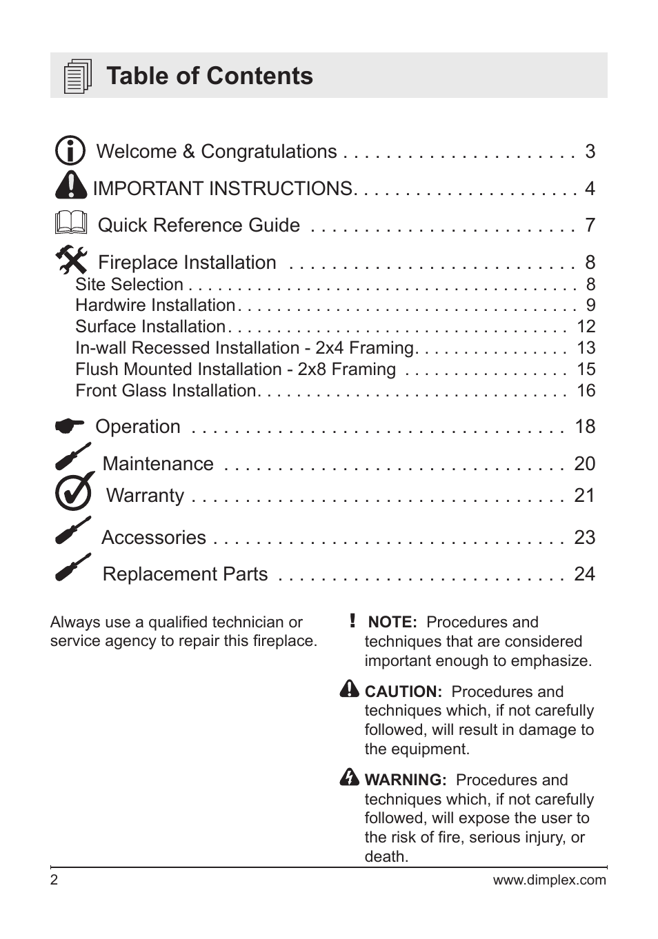 Dimplex BLF50 User Manual | Page 2 / 24