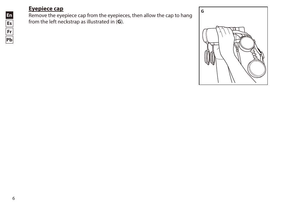 Eyepiece cap | Nikon 8x42 Monarch HG Binoculars User Manual | Page 6 / 32