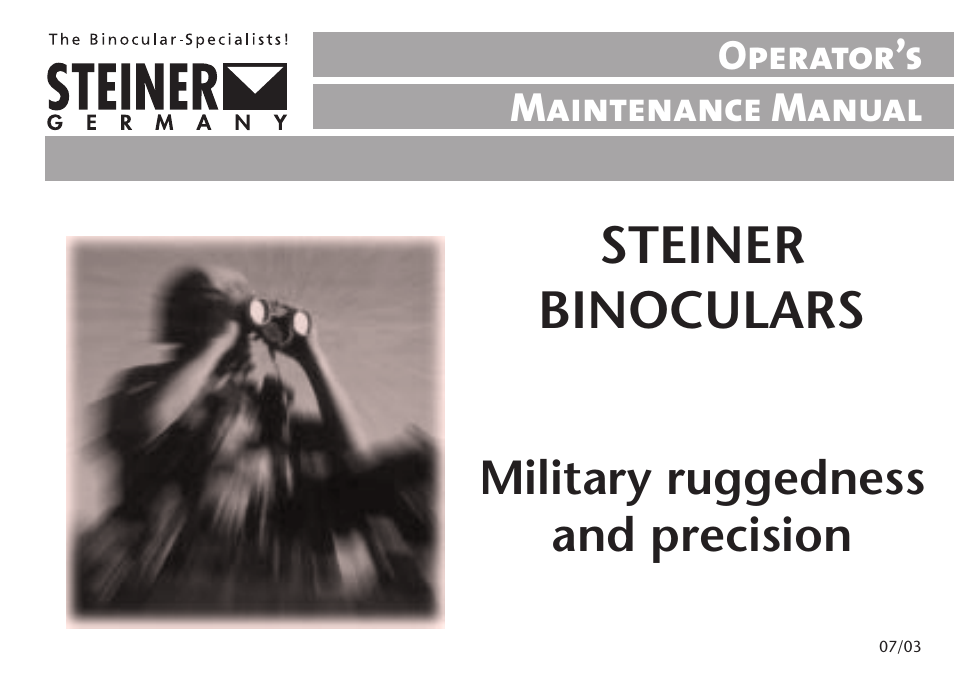 Steiner Optik 15x80 M1580c Military Binoculars (Compass) User Manual | 16 pages