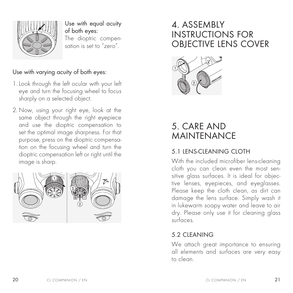 Swarovski Optik 8x30 CL Companion Binocular (Anthracite, Wild Nature Accessories Package) User Manual | Page 11 / 63