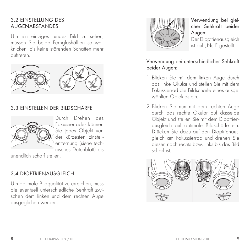 Swarovski Optik 8x30 CL Companion Binocular (Anthracite, Wild Nature Accessories Package) User Manual | Page 5 / 63