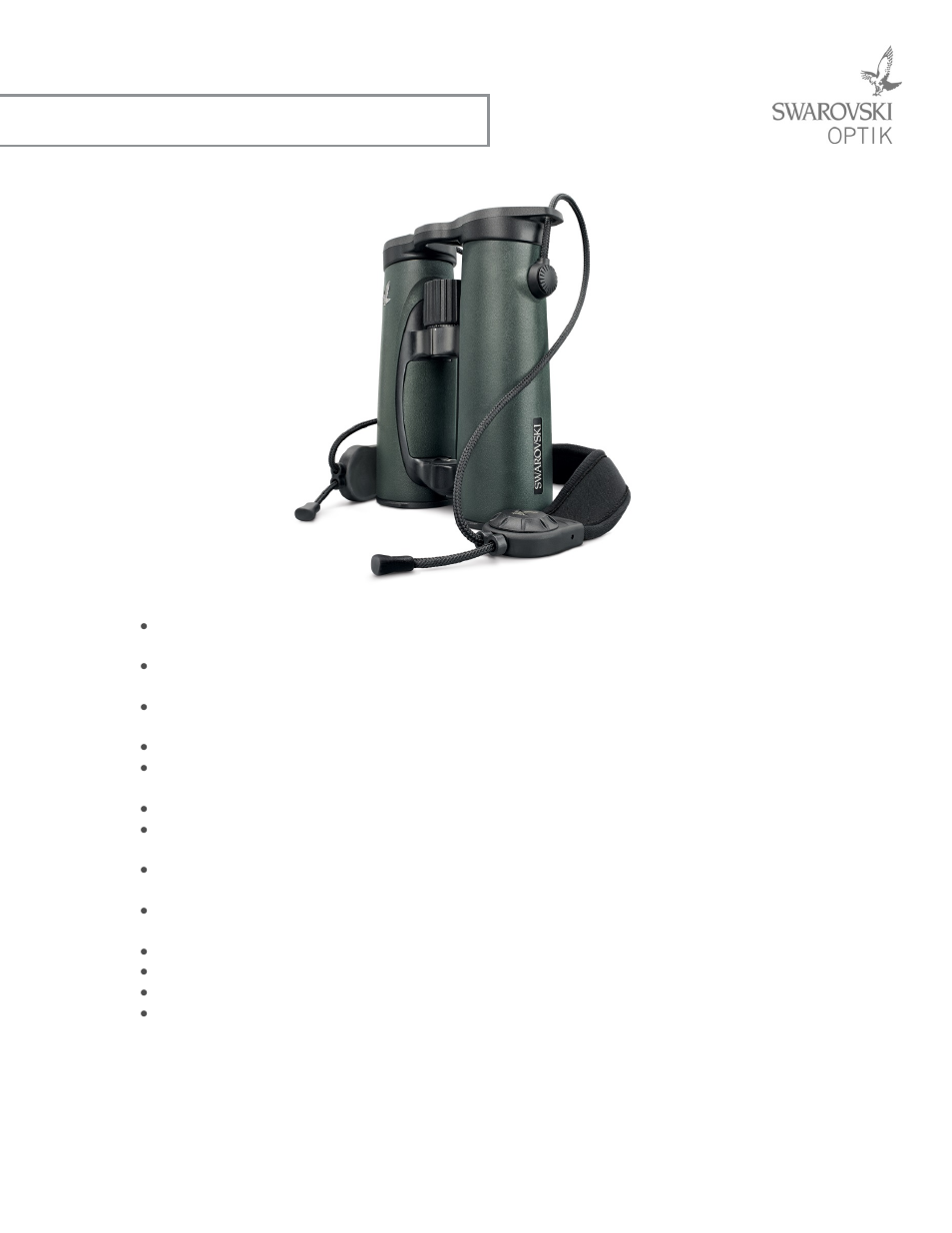 Swarovski Optik 12x50 EL50 Binoculars with FieldPro Package (Green) User Manual | 2 pages