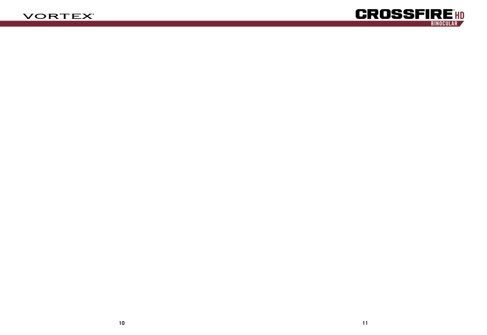 Crossfire | Vortex Optics 12x50 Crossfire HD Binoculars User Manual | Page 6 / 7