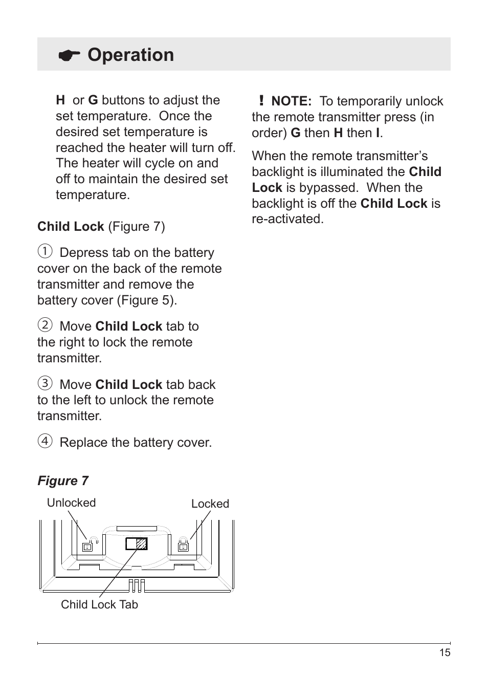 Operation | Dimplex DF3033ST User Manual | Page 15 / 23