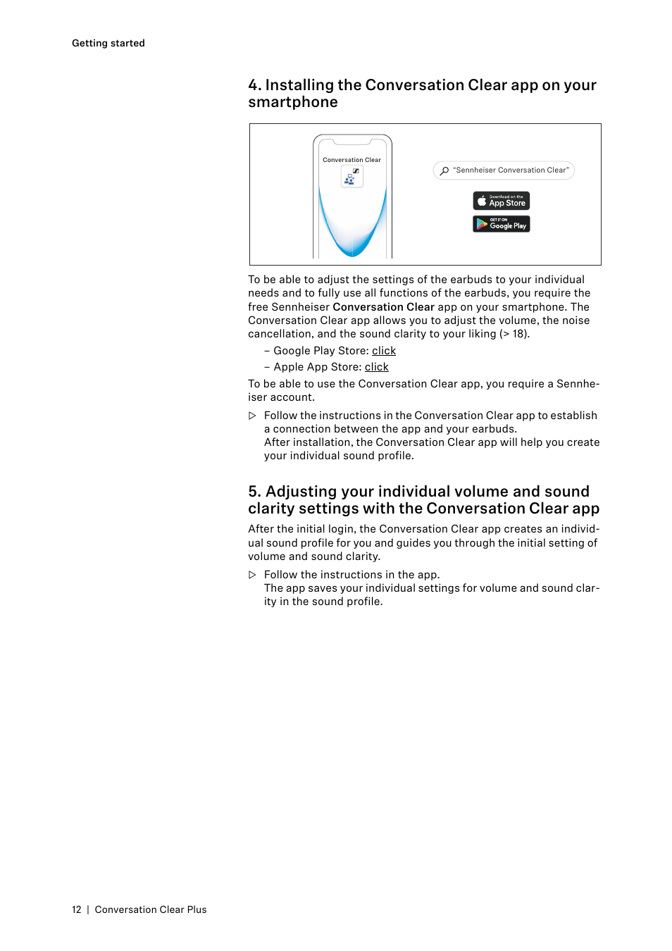 Sennheiser Conversation ClearPlus True Wireless ANC Speech Enhancer User Manual | Page 12 / 42