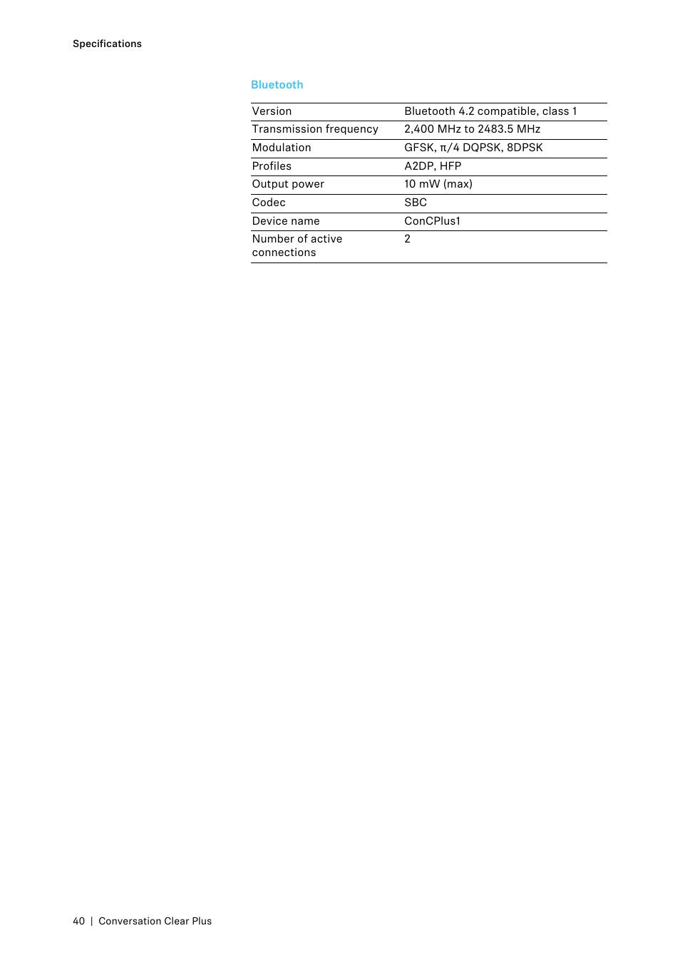 Sennheiser Conversation ClearPlus True Wireless ANC Speech Enhancer User Manual | Page 40 / 42