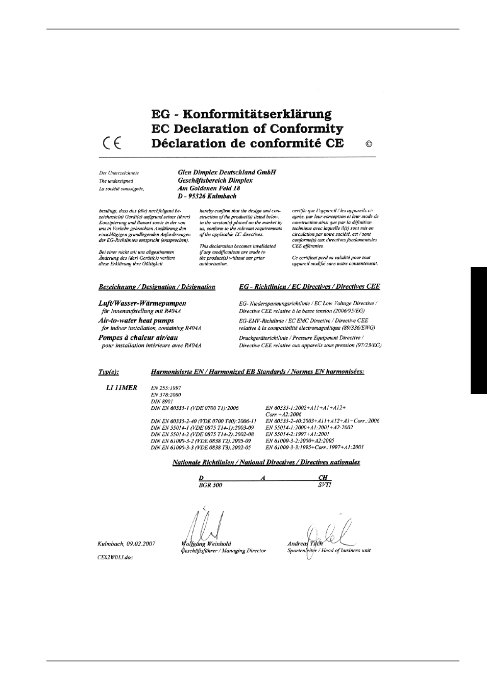 Dimplex LI 11MER User Manual | Page 23 / 24