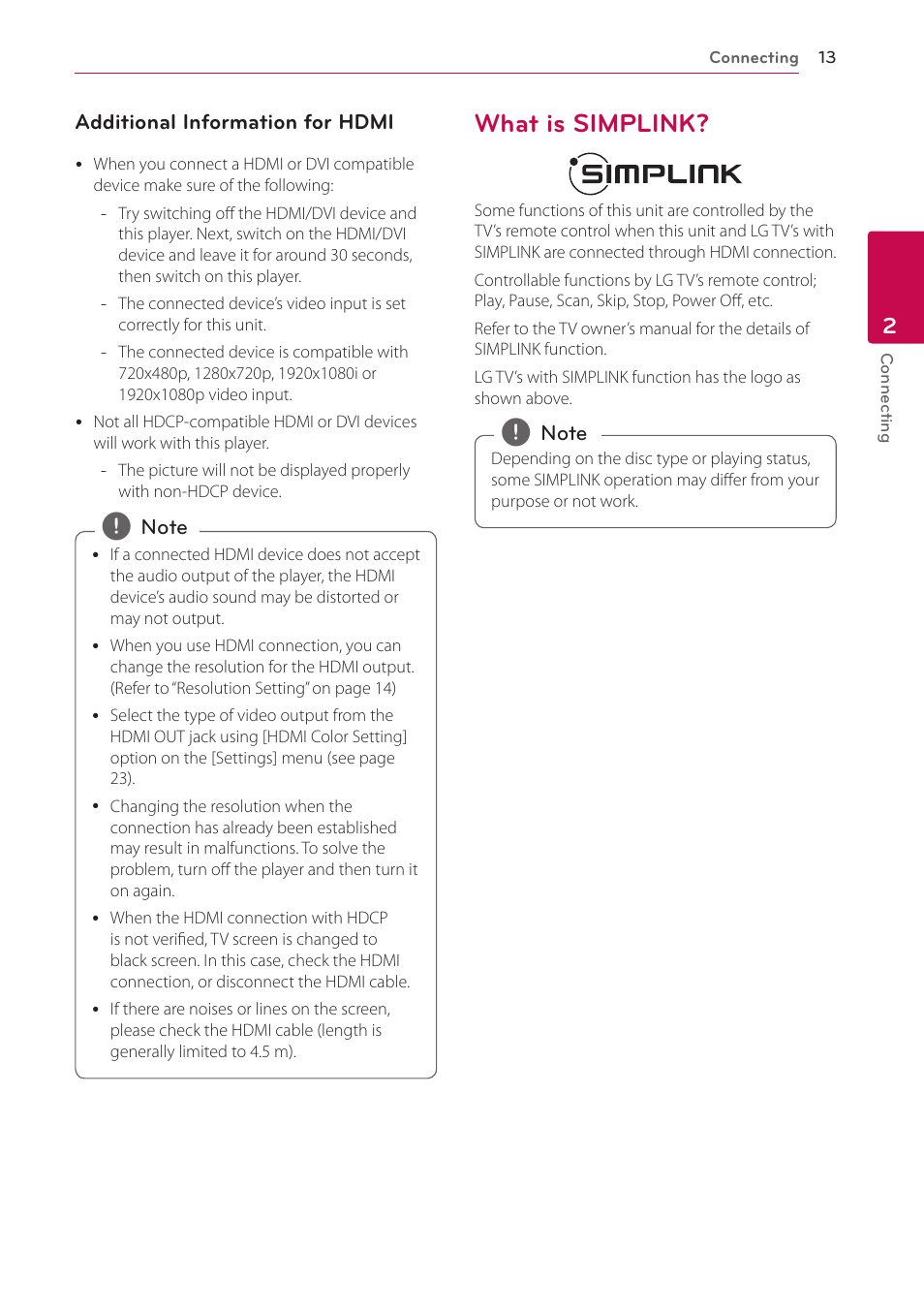 What is simplink, 13 – what is simplink | LG BP350 Blu-ray Disc Player with Wi-Fi User Manual | Page 13 / 62