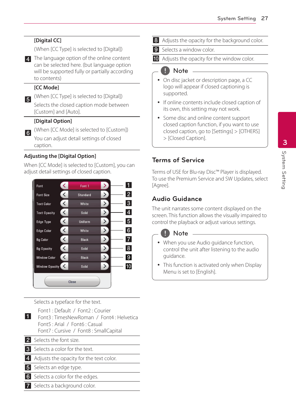 LG BP350 Blu-ray Disc Player with Wi-Fi User Manual | Page 27 / 62