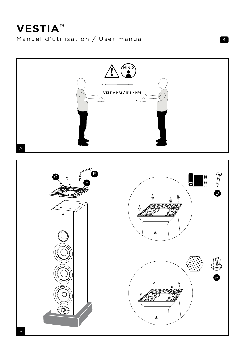 Vestia | Focal Vestia N°1 2-Way Bookshelf Speaker (Light Wood, Pair) User Manual | Page 4 / 63