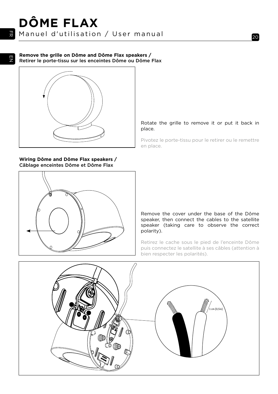 Dôme flax | Focal Dôme Flax 1.0 Satellite Speaker (Single, Black) User Manual | Page 20 / 28