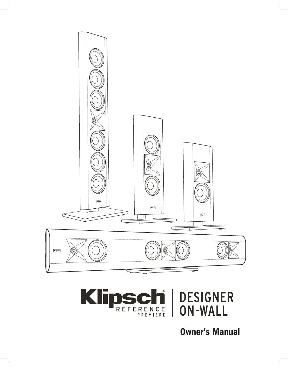 Klipsch Reference Premiere Designer On-Wall RP-640D 2-Way Speaker (Matte Black, Single) User Manual | 28 pages