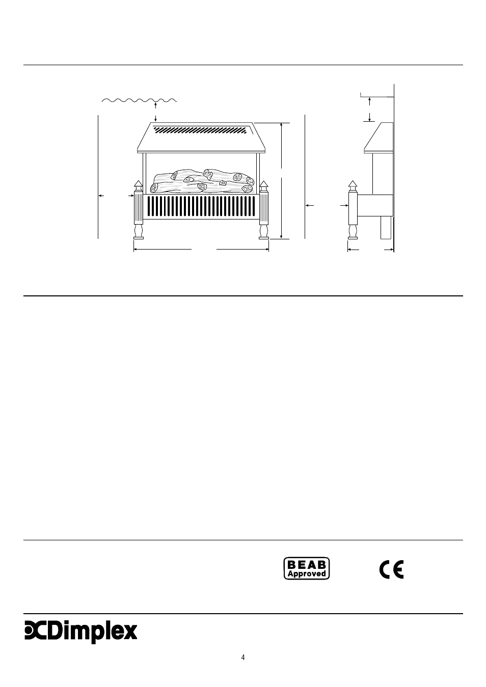 Cleaning, After sales service, Important | Dimplex 430 RCE/B User Manual | Page 4 / 4