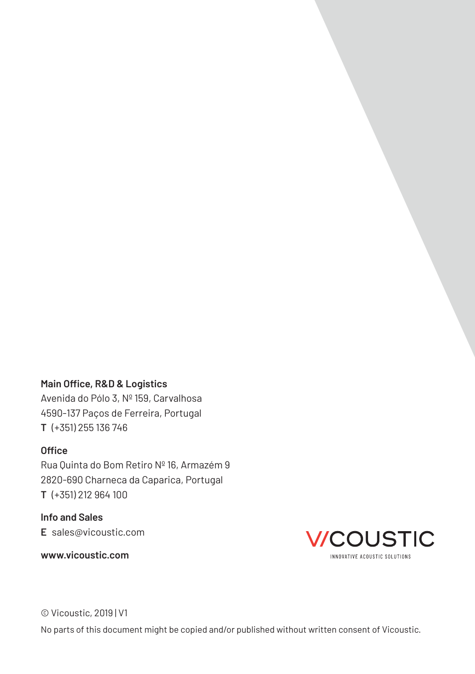 Vicoustic Stand Alone Modular Panel Fixation System User Manual | Page 8 / 8