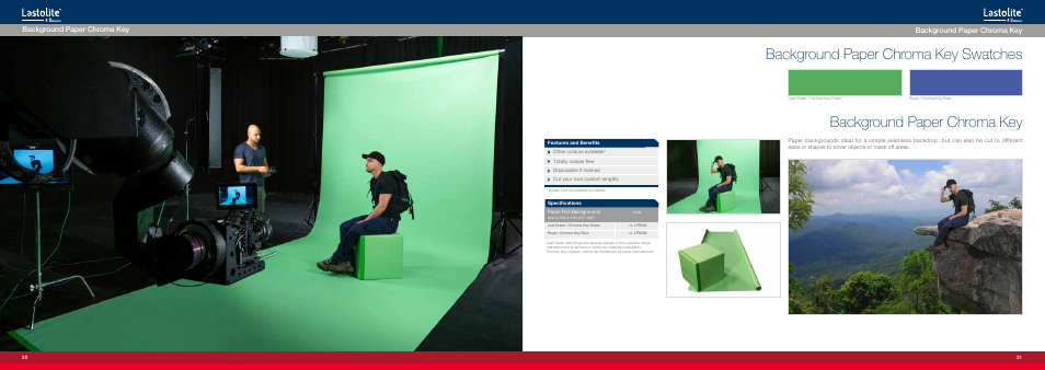 Background paper chroma key | Manfrotto Triflector MKII Frame + Silver/White Panels User Manual | Page 11 / 23