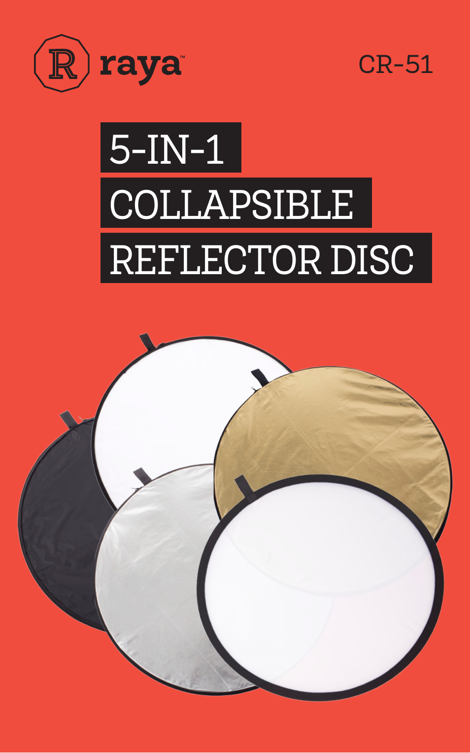 Raya 5-in-1 Collapsible Reflector Disc (42") User Manual | 8 pages