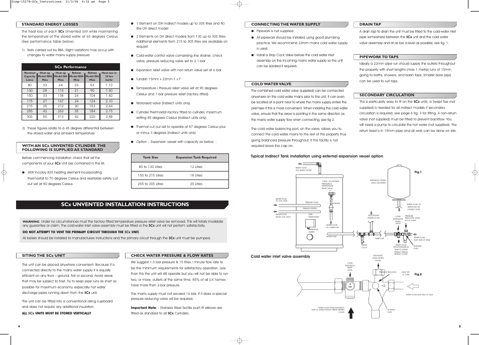 Scx unvented installation instructions | Dimplex Unvented Water Heater User Manual | Page 3 / 6