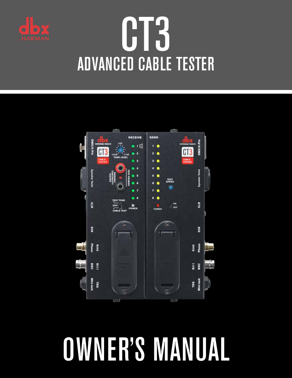 dbx CT-3 Advanced Cable Tester User Manual | 10 pages