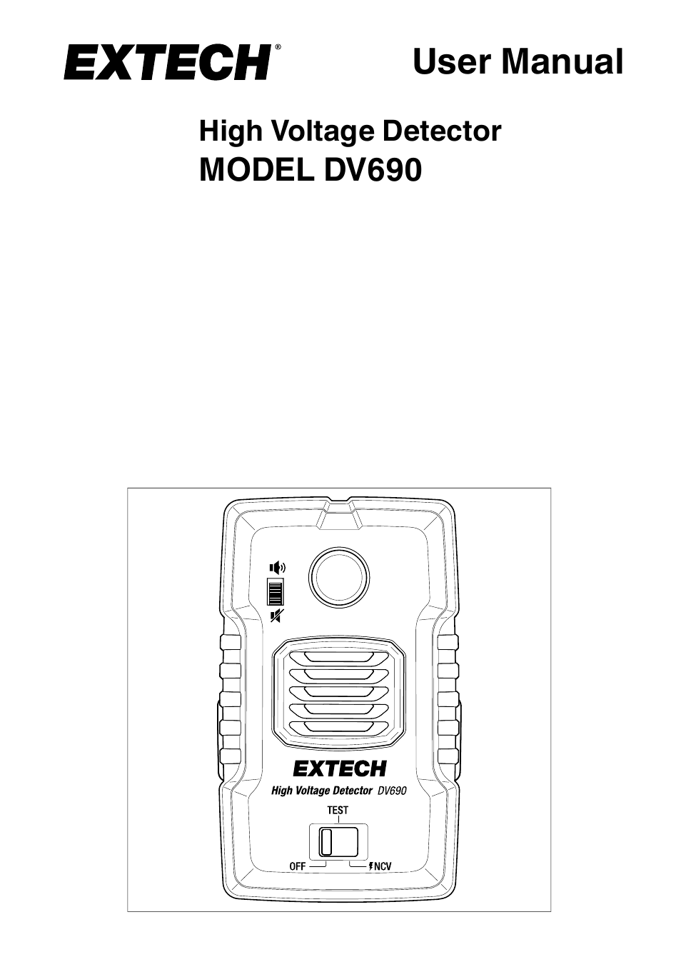 FLIR Extech DV690 Non-Contact High-Voltage Detector User Manual | 18 pages