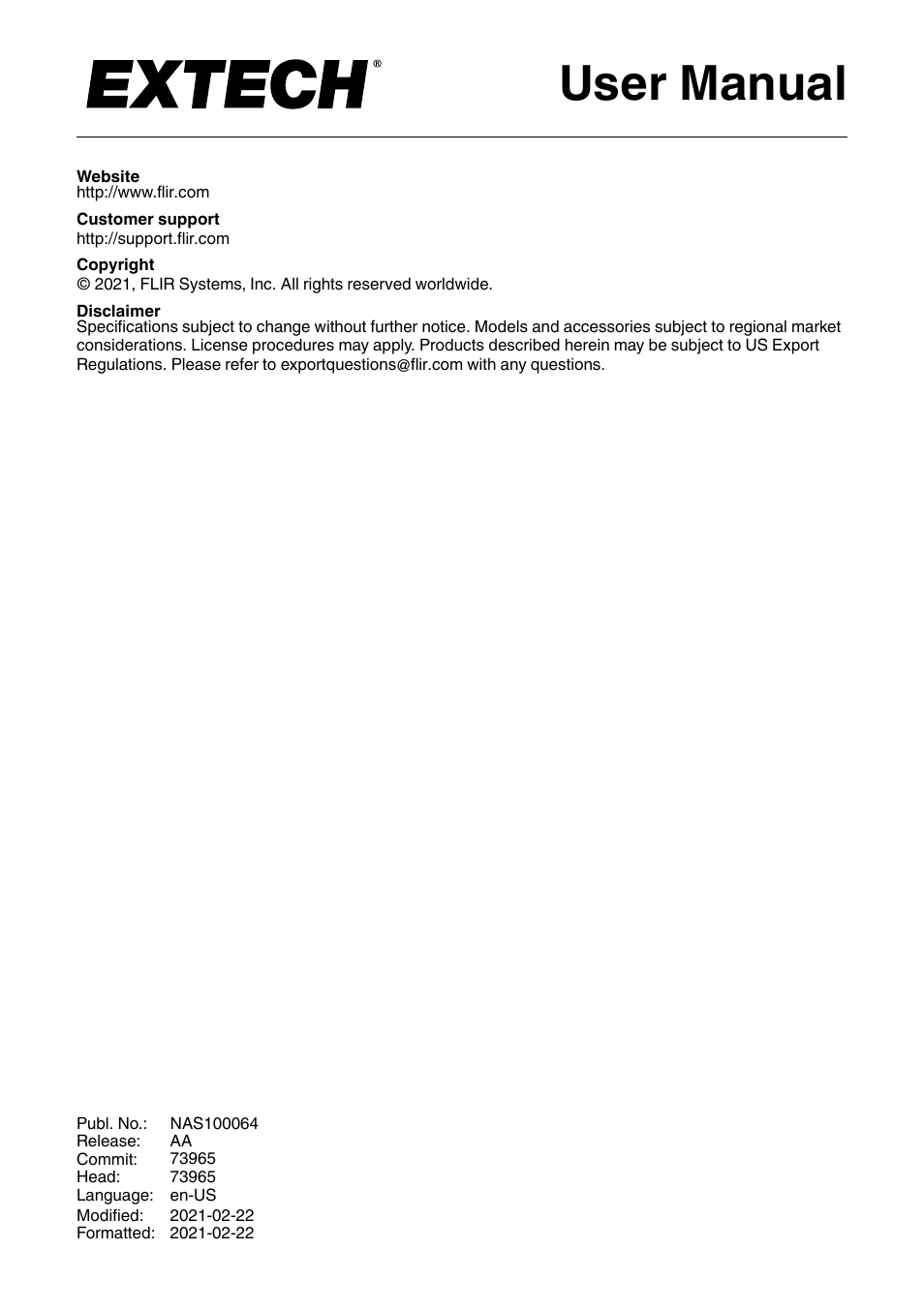 User manual | FLIR Extech DV690 Non-Contact High-Voltage Detector User Manual | Page 18 / 18