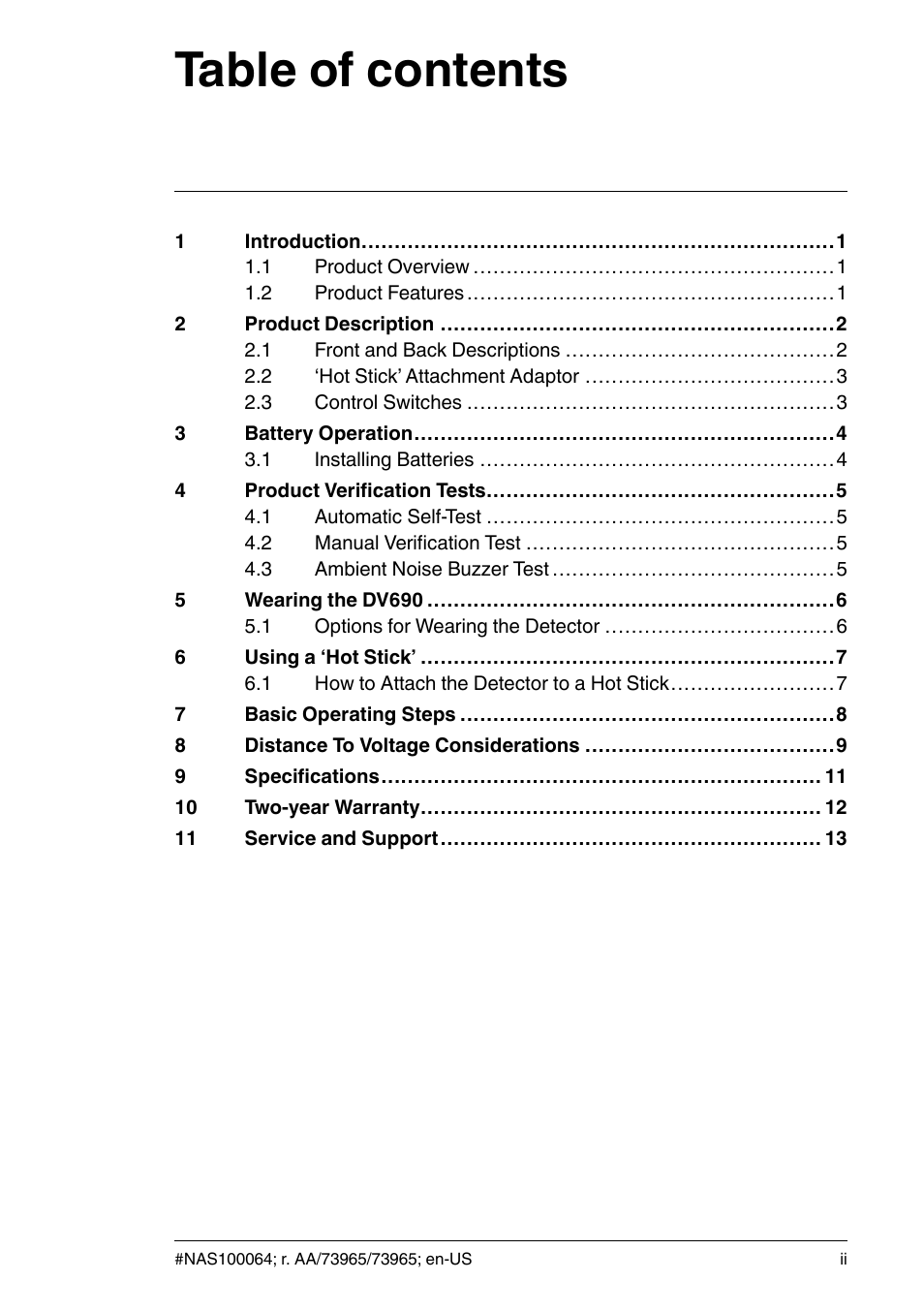 FLIR Extech DV690 Non-Contact High-Voltage Detector User Manual | Page 2 / 18