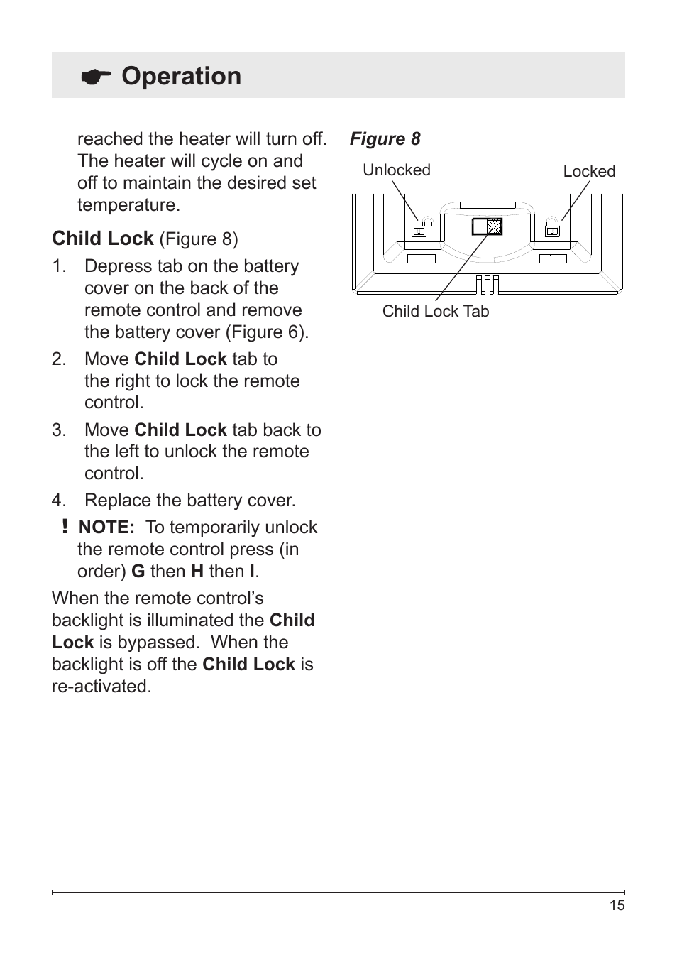 Operation | Dimplex Fireplace DFG3033 User Manual | Page 15 / 22