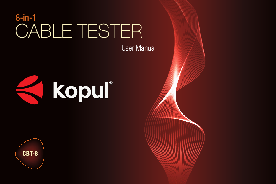 Kopul CBT-8 - 8-in-1 Cable Tester User Manual | 8 pages