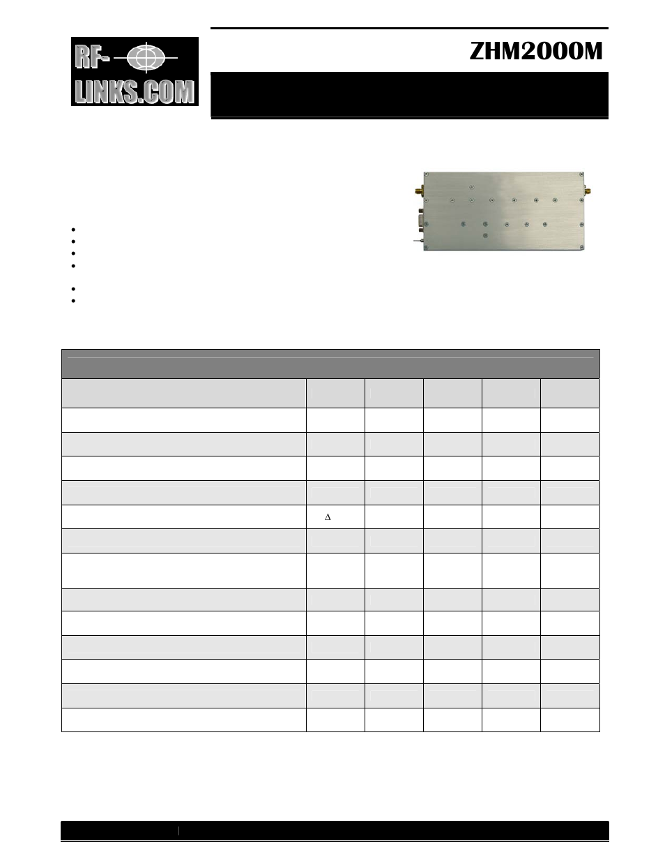 RF-Links Military-Grade UHF 10W Power Amplifier (800-2000 MHz) User Manual | 2 pages
