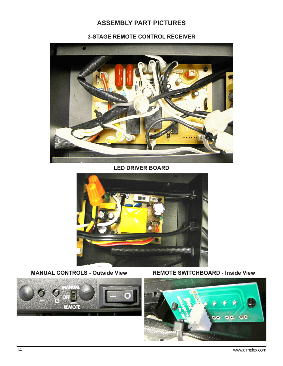 Assembly part pictures | Dimplex BLF50 User Manual | Page 14 / 19