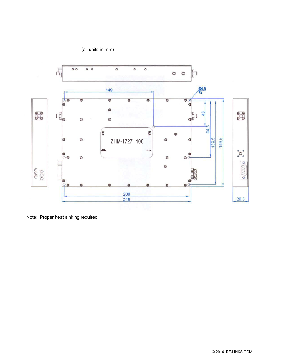 RF-Links Military-Grade 100W High-Power Amplifier (1700 to 2250 MHz) User Manual | Page 3 / 3