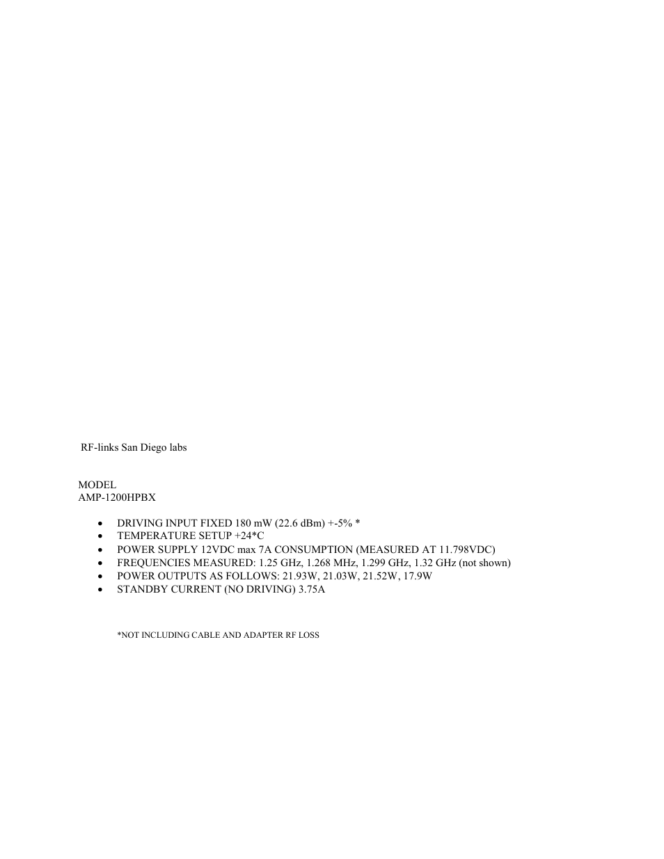 RF-Links 1240 MHz / 22 W Military-Grade RF Linear Amplifier User Manual | Page 2 / 5