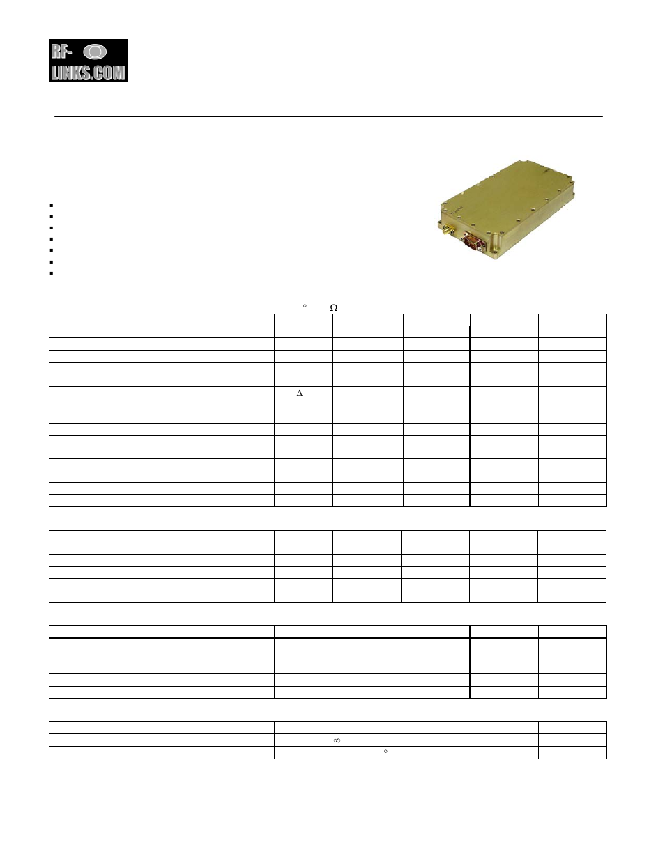 RF-Links Laboratory UHF Amplifier 30W (400-1000 MHz) User Manual | 2 pages