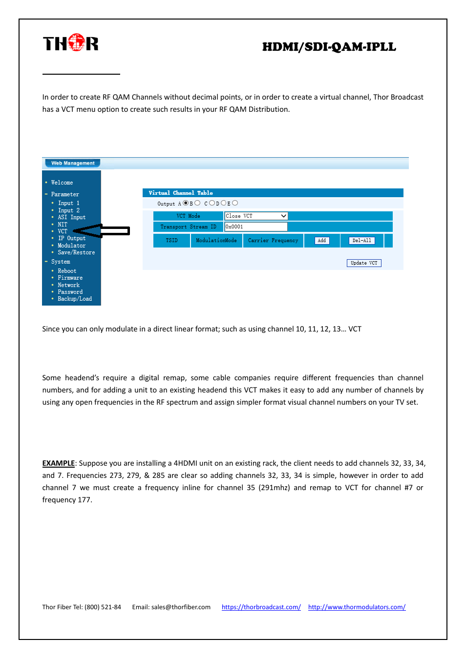 Irtual, Hannels, Hdmi/sdi-qam-ipll | Virtual channels | Thor 4-Channel HDMI to QAM Modulator and IPTV Streaming Encoder with Low Latency User Manual | Page 37 / 53