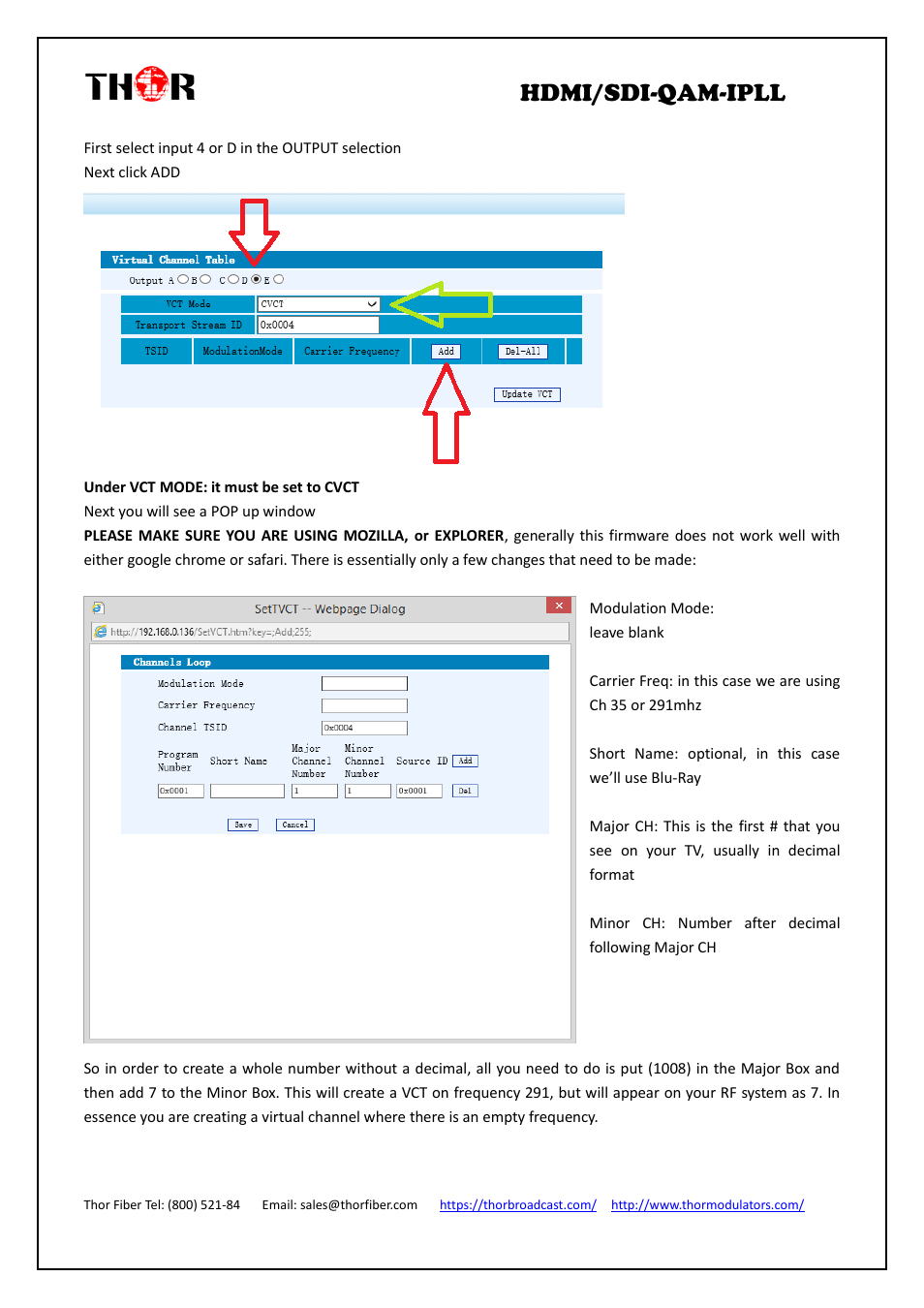 Hdmi/sdi-qam-ipll | Thor 4-Channel HDMI to QAM Modulator and IPTV Streaming Encoder with Low Latency User Manual | Page 38 / 53