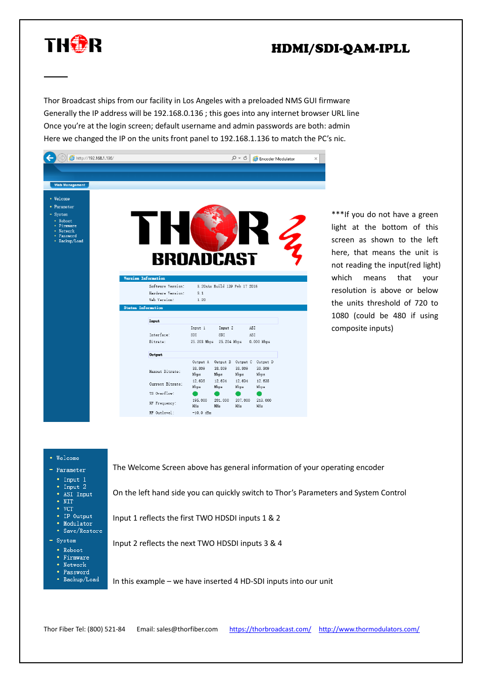 Ntro, Hdmi/sdi-qam-ipll, Intro | Thor 4-Channel HDMI to QAM Modulator and IPTV Streaming Encoder with Low Latency User Manual | Page 44 / 53