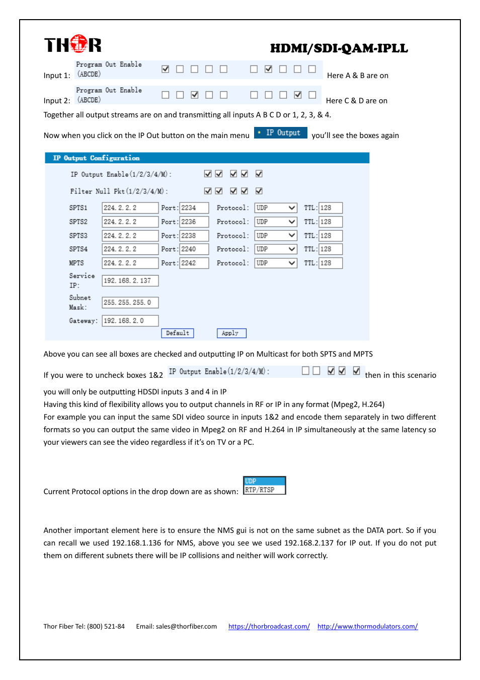 Hdmi/sdi-qam-ipll | Thor 4-Channel HDMI to QAM Modulator and IPTV Streaming Encoder with Low Latency User Manual | Page 47 / 53
