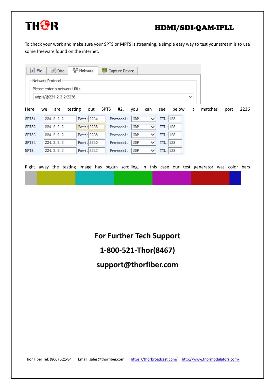 Hdmi/sdi-qam-ipll | Thor 4-Channel HDMI to QAM Modulator and IPTV Streaming Encoder with Low Latency User Manual | Page 48 / 53