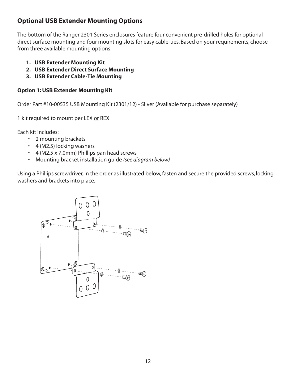 Icron USB Extender Mounting Kit for Ranger 2301 and 2312 (Silver) User Manual | Page 13 / 21
