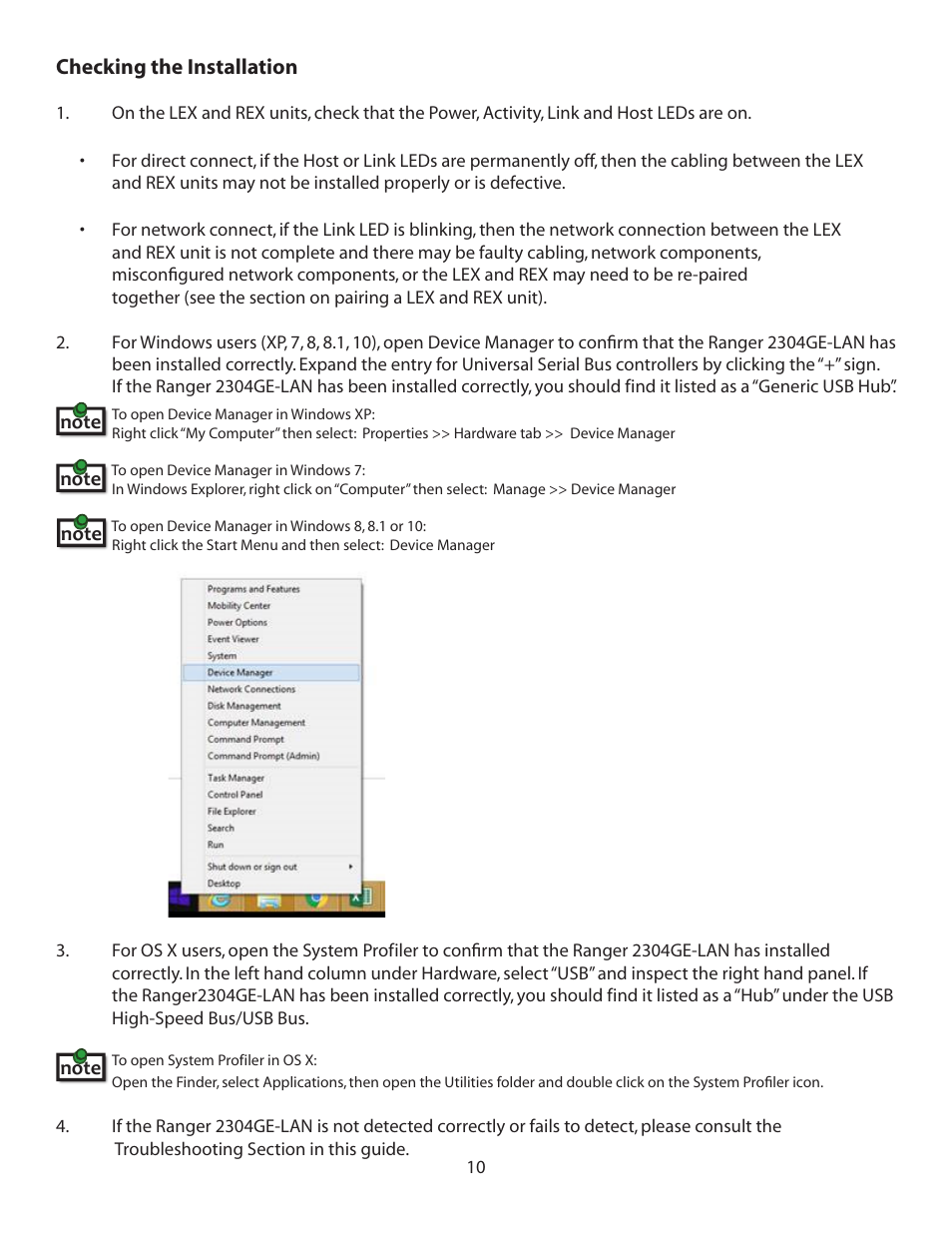 Checking the installation | Icron Mounting Kit for Ranger 2304, 2324, 2344, 2304GE-LAN, and Spectra 3022 User Manual | Page 11 / 21